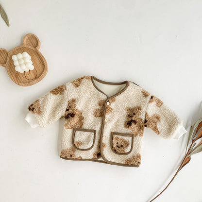 Giacchino Teddy in Pile Orsetto – Neonato/Bambino