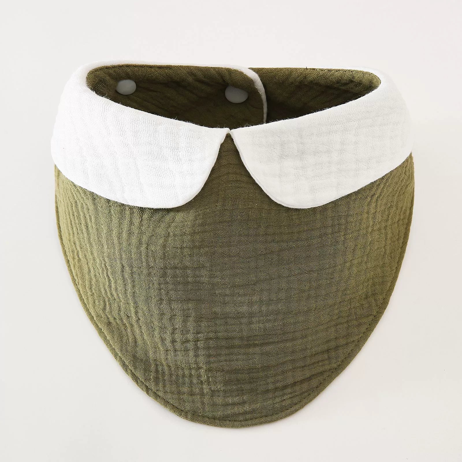 Bavetta Neonato in Mussola con Colletto – Morbida, Assorbente e Super Chic