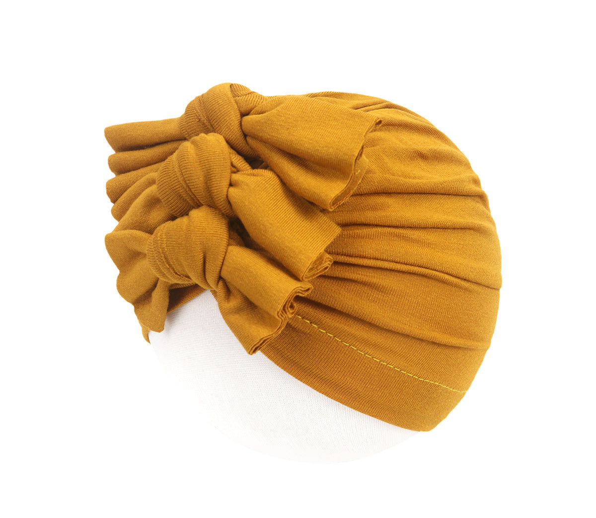 Turbante Neonato con Fiocco Cappellino Morbido in Cotone