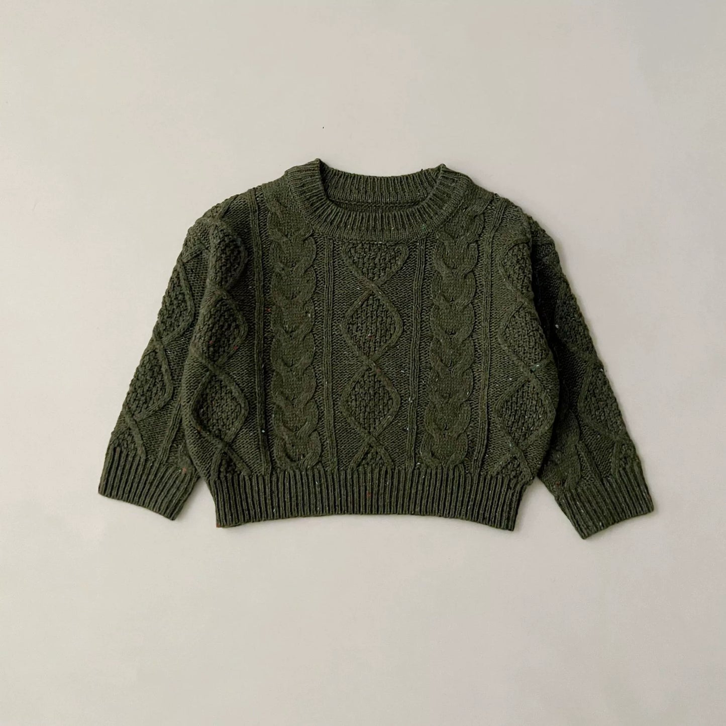 Completo Bimba Maglia + Pantaloni in Lana – Maniche Trecce