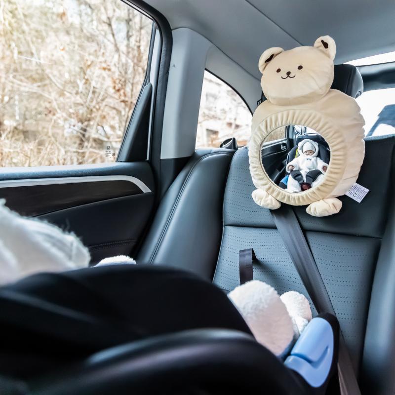Specchietto Retrovisore Auto per Neonati  Design Orsetto Morbido