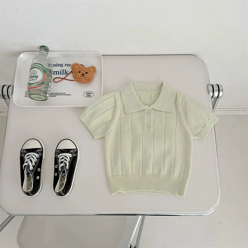 Maglioncino Polo Estivo a Costine per Bambino – Morbido, Elegante e Traspirante