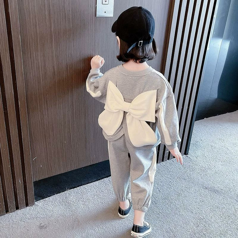 Tuta Bimba Cotone Garzato Maxi fiocco – Autunno