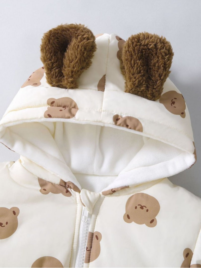 Tutina Invernale Neonato “Little Bear” – Morbida, Calda e Adorabile