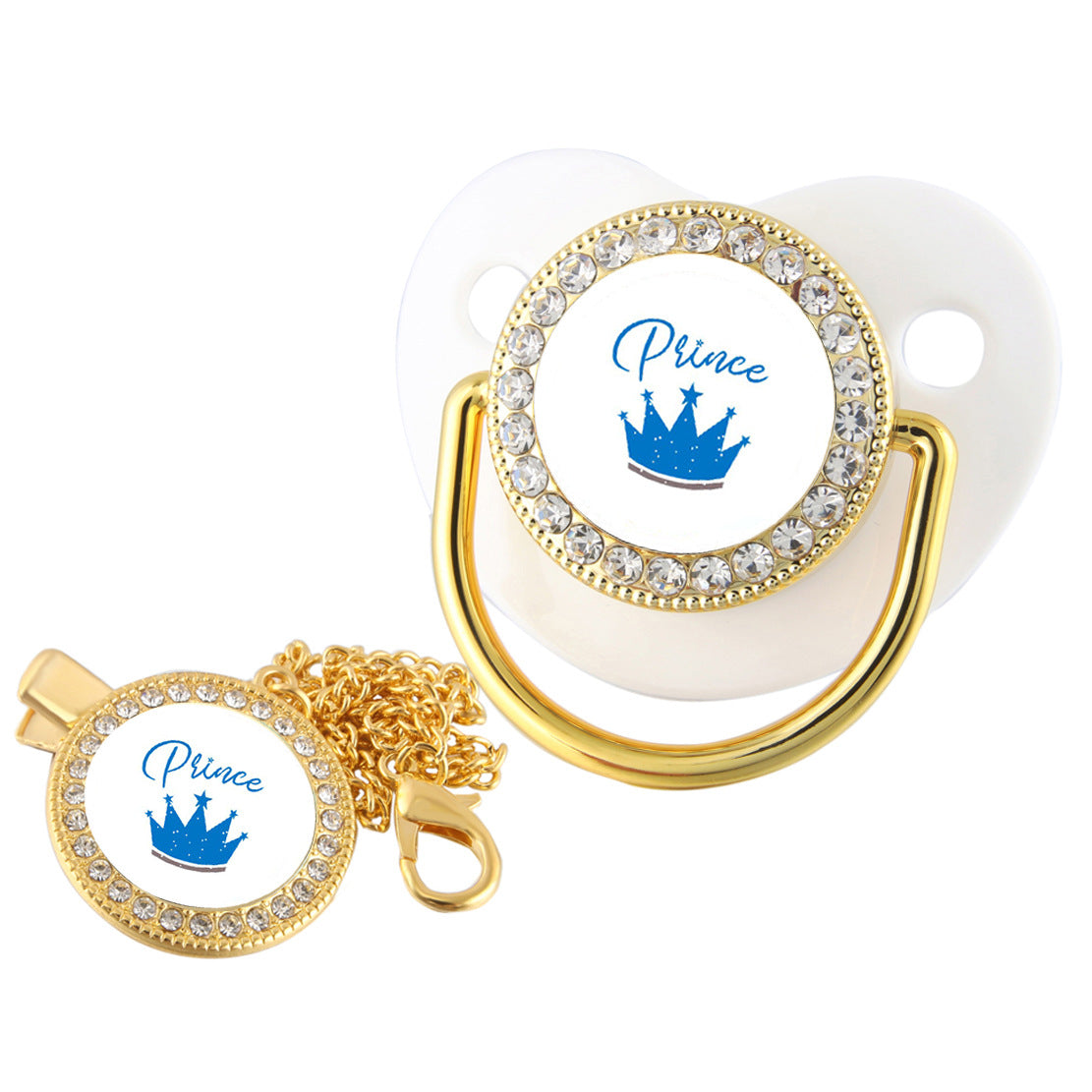 Set Ciuccio con Catenella Luxury "Prince" – Vari Colori
