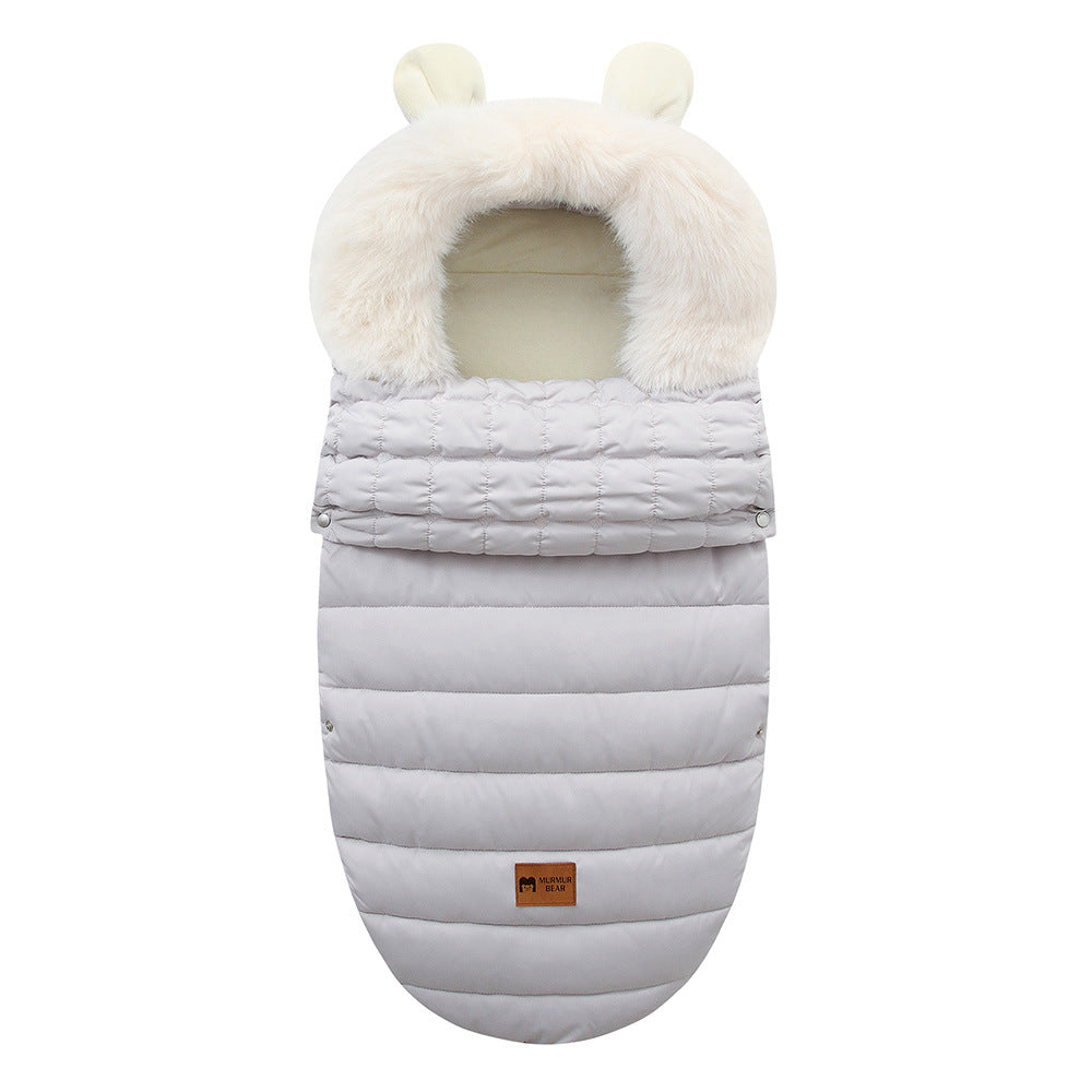 SaccoSacco Invernale per Passeggino con Cappuccio e Orecchiette – Morbido, Caldo e Antivento