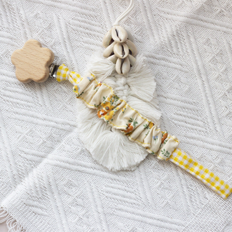 Clip Portaciuccio in Stoffa e Legno – Design Boho Chic