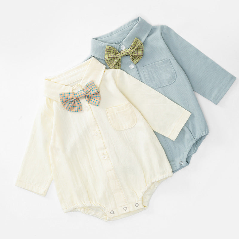 Body Camicia Bimbo con Papillon  Eleganza in Miniatura