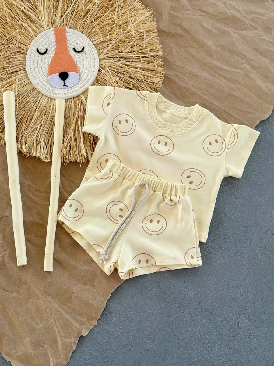 Completo Estivo Baby Cotone Bimbo Neonato 2pz Set