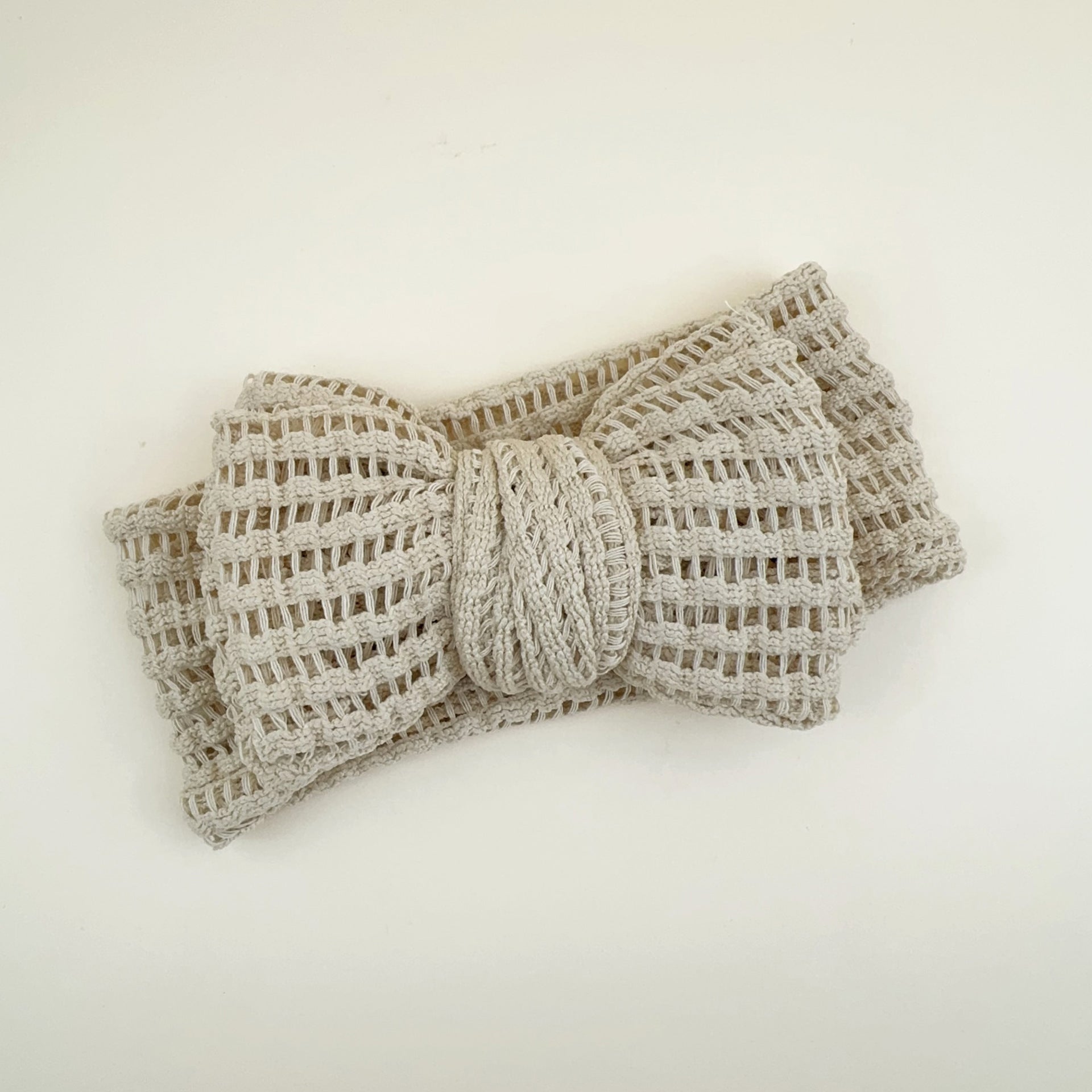 Fasce per Bambina in Maglia con Fiocco – Set Colori Pastello e Naturali