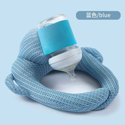 Cuscino porta biberon in peluche