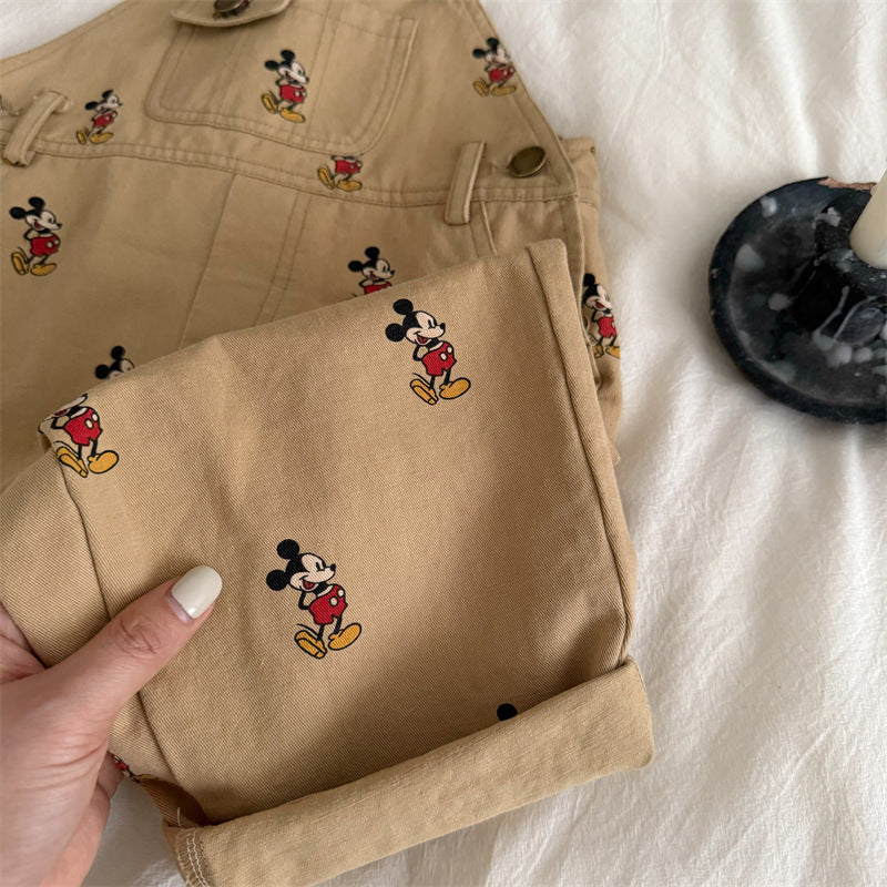 Salopette Bambino in Cotone - Stampa Mickey Mouse