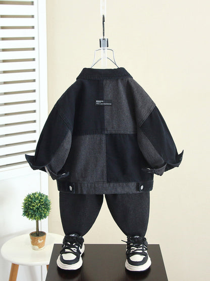 Giacca Denim Bambino – Stile Casual Bicolor