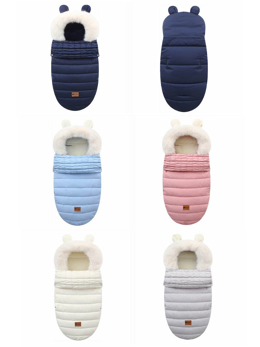 SaccoSacco Invernale per Passeggino con Cappuccio e Orecchiette – Morbido, Caldo e Antivento