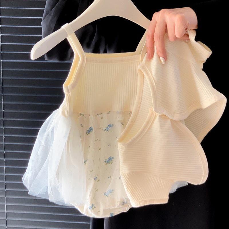 Pagliaccetto  Elegante per Bambina con Gonna in Tulle e Bolerino Panna