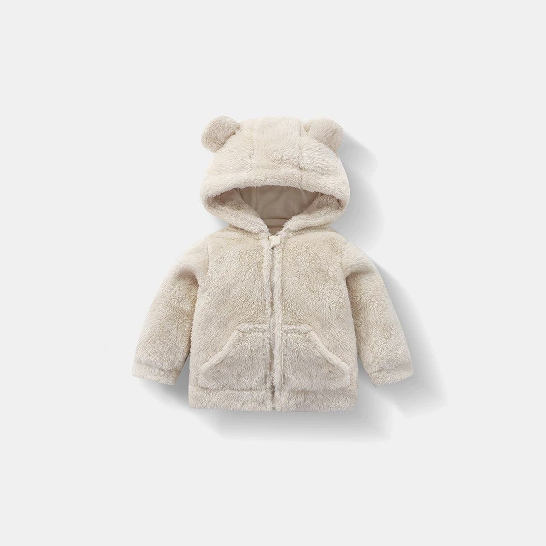 Giacca Invernale Bimbo/Bimba "Teddy Hood" – Morbida Pelliccia con Orecchie