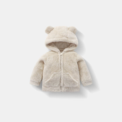 Giacca Invernale Bimbo/Bimba "Teddy Hood" – Morbida Pelliccia con Orecchie