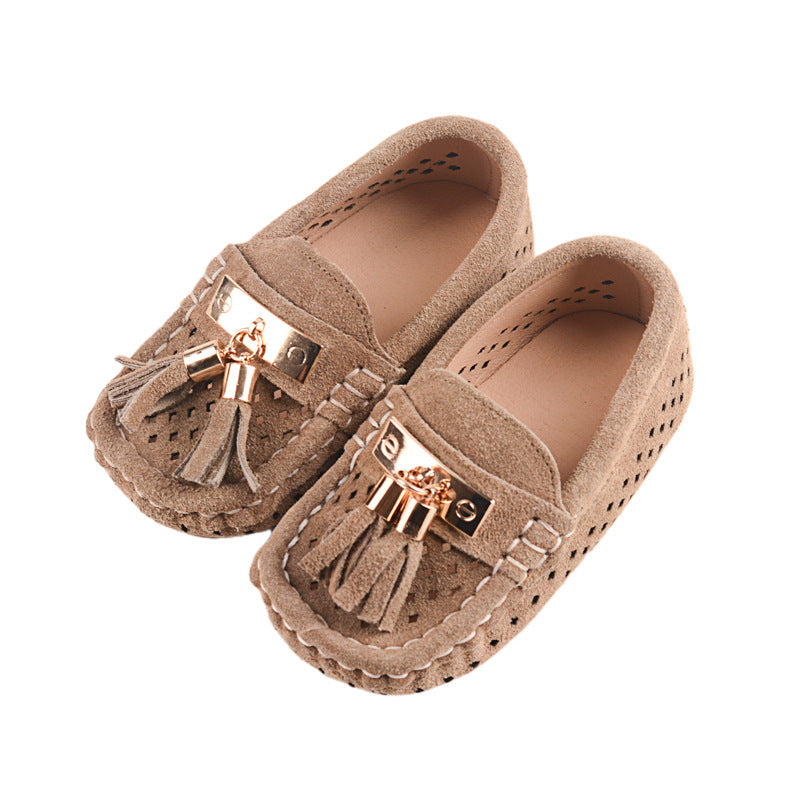 Mocassini  con Nappe e Dettaglio Oro per Bambino/a