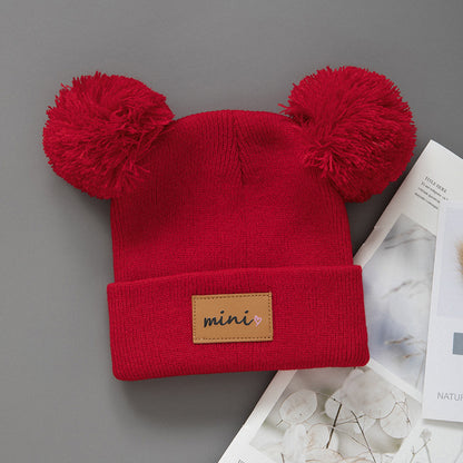 Cappellino in maglia “Mini” con doppio pompon – Invernale, caldo e morbido