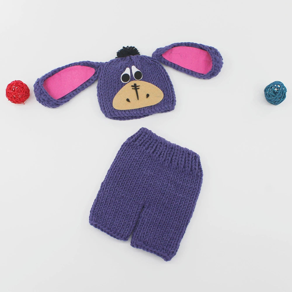 Set Fotografico Neonata   Completo in Maglia IH-OH