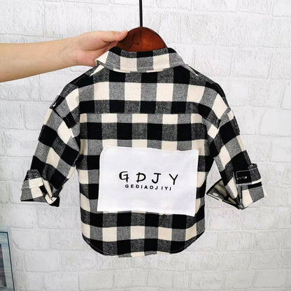 Completo Bambino a Quadri con Camicia e Pantaloni Cargo – Stile Casual e Comodo