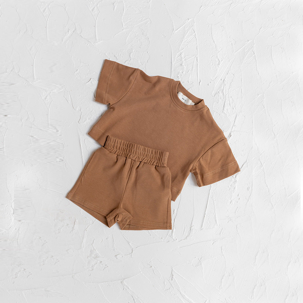 Completo Estivo Bambina Minimal  T-Shirt e Shorts