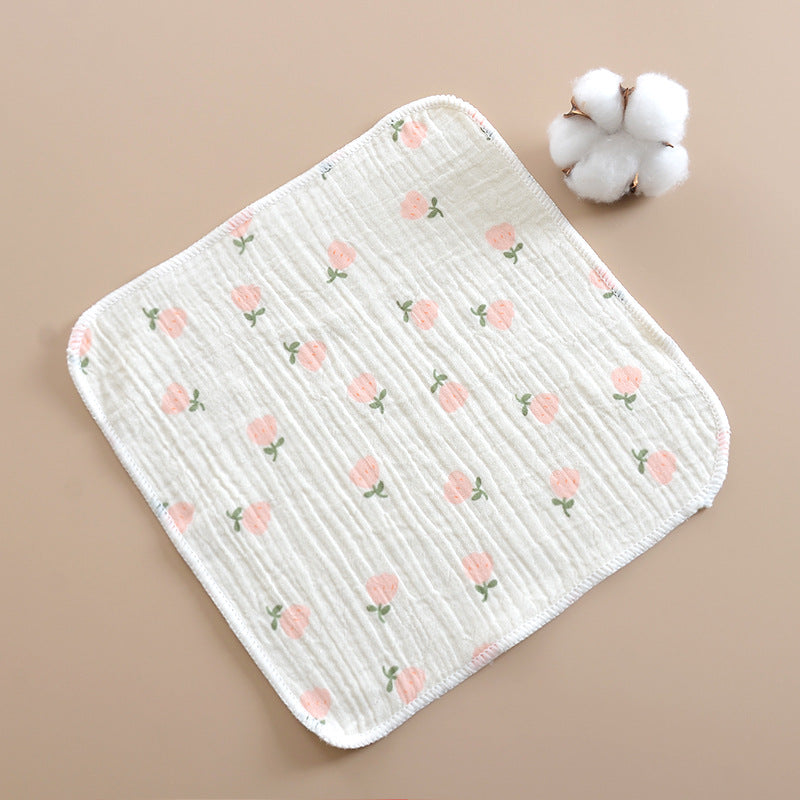 6 Mussoline in puro cotone – Fiori Rosa