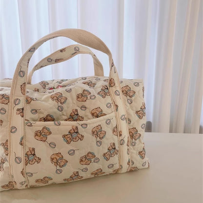 Borsa Mamma Orsetto Trapuntata – Borsa Nascita e Passeggio