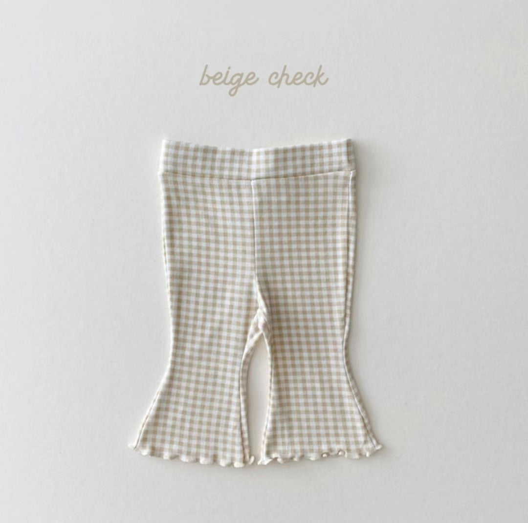 Leggings Bambina a Zampa con Orlo Arricciato