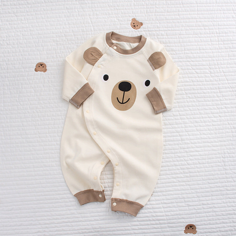 Tutina Neutra Neonato/a Bimba/Bimbo Orsetto in Cotone