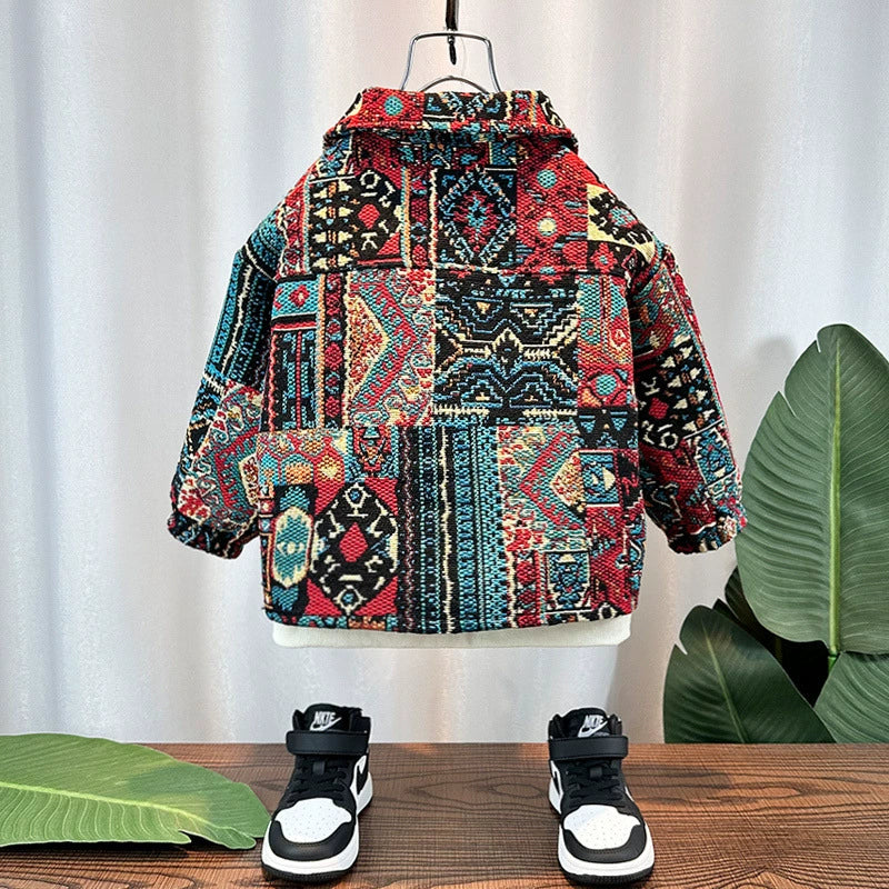 Giacca Stile Geometrico Colorato