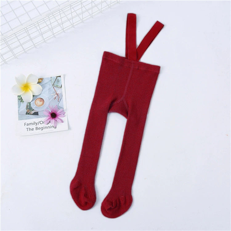 Collant con bretelle per bebé – cotone elasticizzato