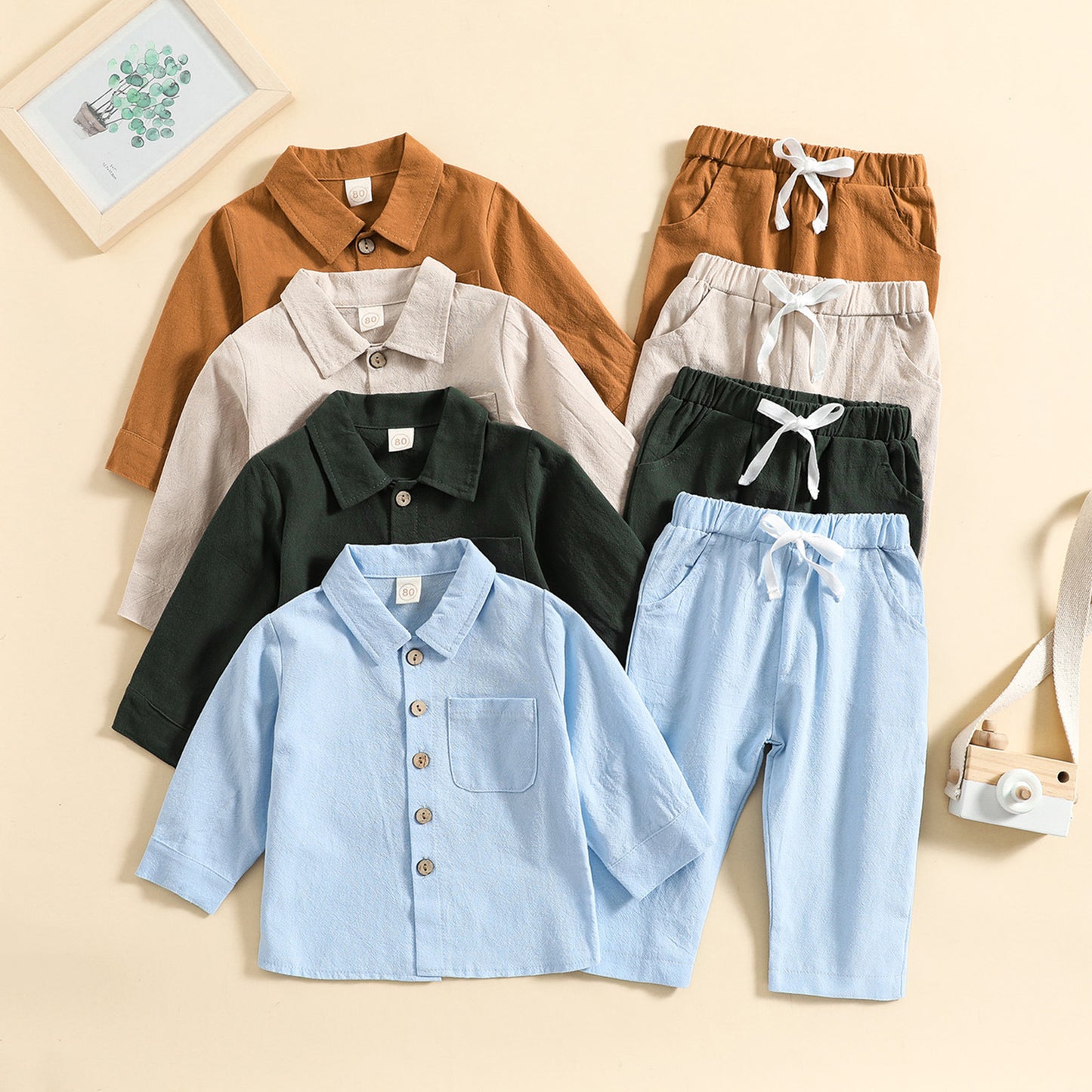 Completo Bambino Stile Classico - Camicia e Pantaloni Coordinati