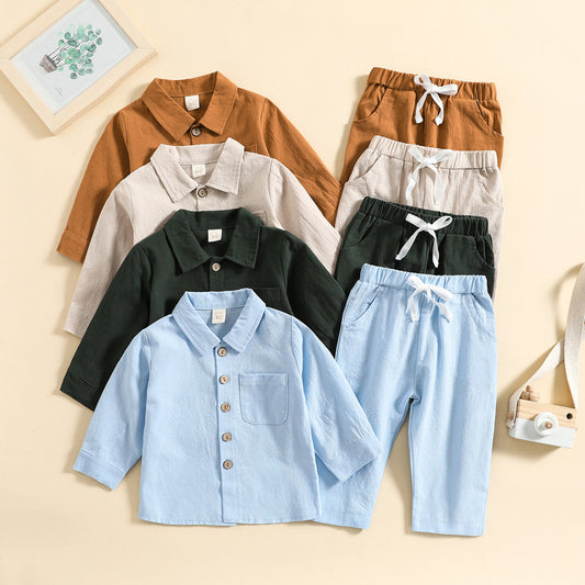 Completo Bambino Stile Classico - Camicia e Pantaloni Coordinati