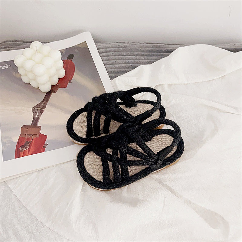 Sandali Estivi in Corda per Bambini - Design Intrecciato