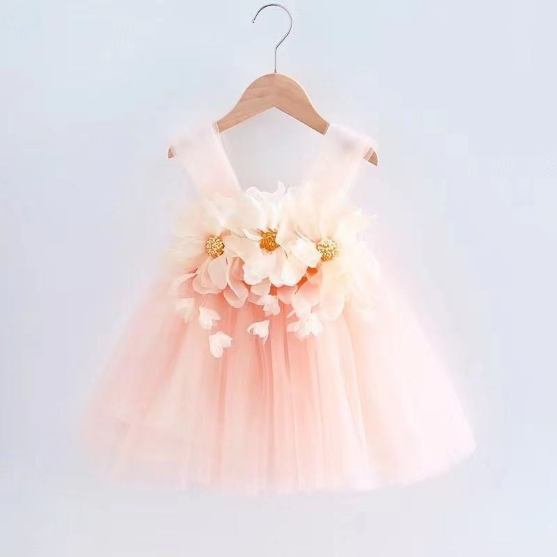 Abito da Cerimonia in Tulle con Fiori