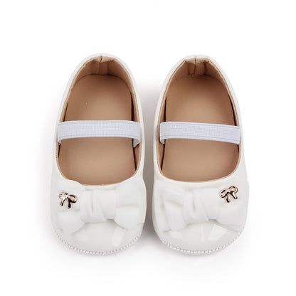 Ballerine eleganti per bambina con fiocco e cinturino  vari colori