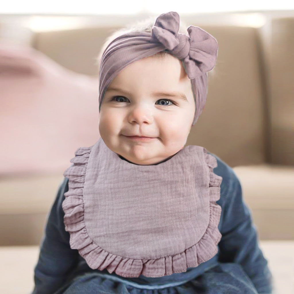 Set Fascia con Fiocco e Bavaglino in Mussola