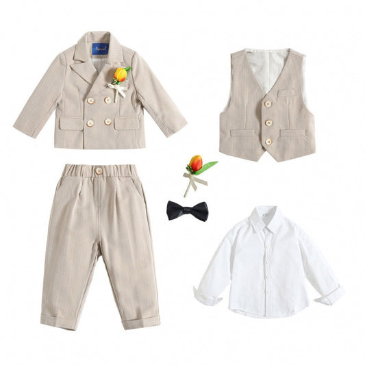 Completo Elegante Beige per Bambini - 5 Pezzi