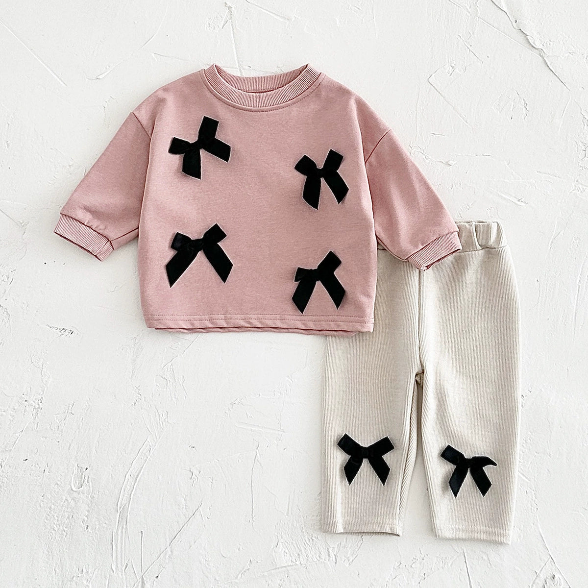 Completo Bimba  fiocchi in rilievo – Autunno/Inverno