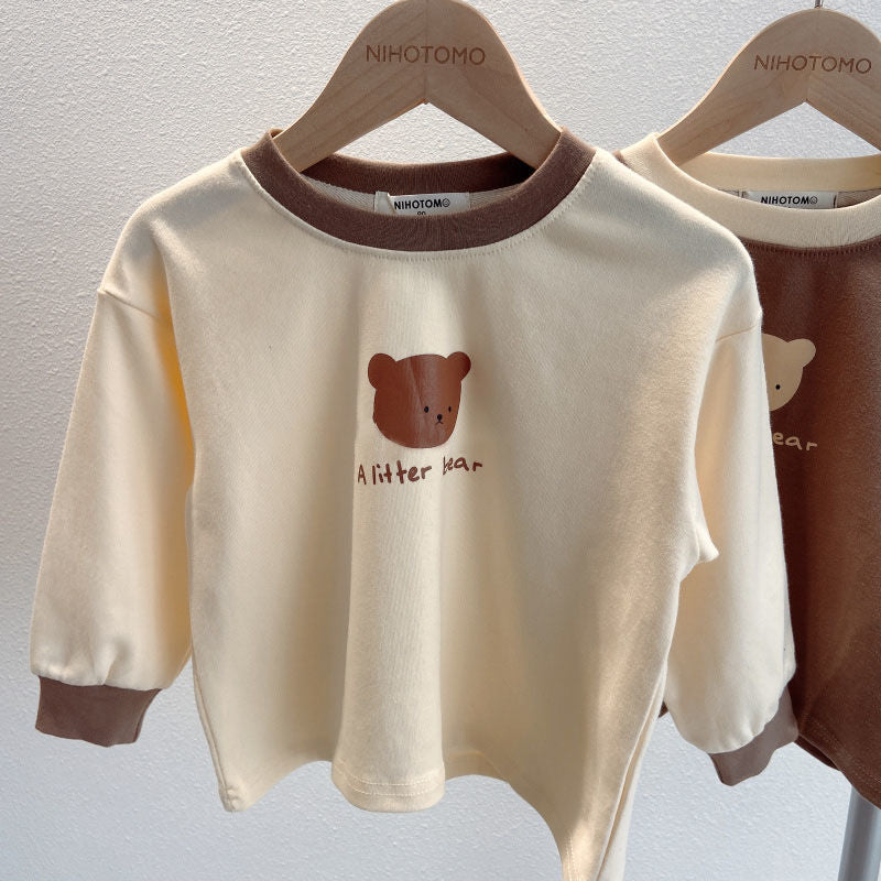 Maglia Manica Lunga Bambino “A Little Bear” – Cotone Morbido
