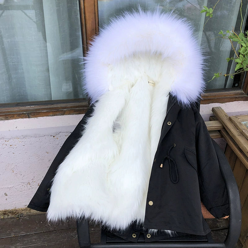 Parka Invernale Bimba/Bimbo con Pelliccia Sintetica – Super Caldo e Morbidissimo