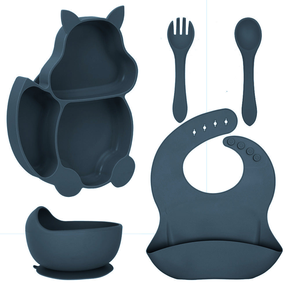 Set Pappa Silicone 5 Pezzi con Ventosa – Antiscivolo e Sicuro
