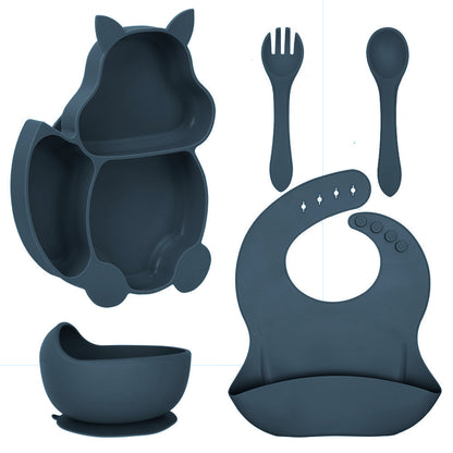 Set Pappa Silicone 5 Pezzi con Ventosa – Antiscivolo e Sicuro