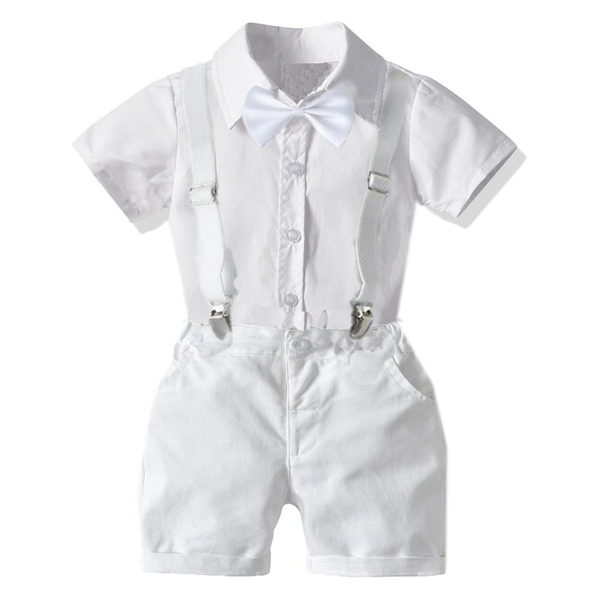 Completo elegante Battesimo bianco per neonato