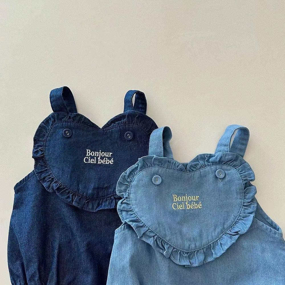 Salopette in Denim per Bambina