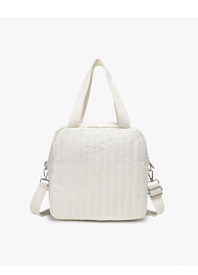 Borsa Multifunzione  Trapuntata con Ricamo Floreale