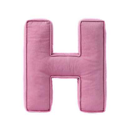Cuscino lettera in tessuto –  decorativi per cameretta Rosa