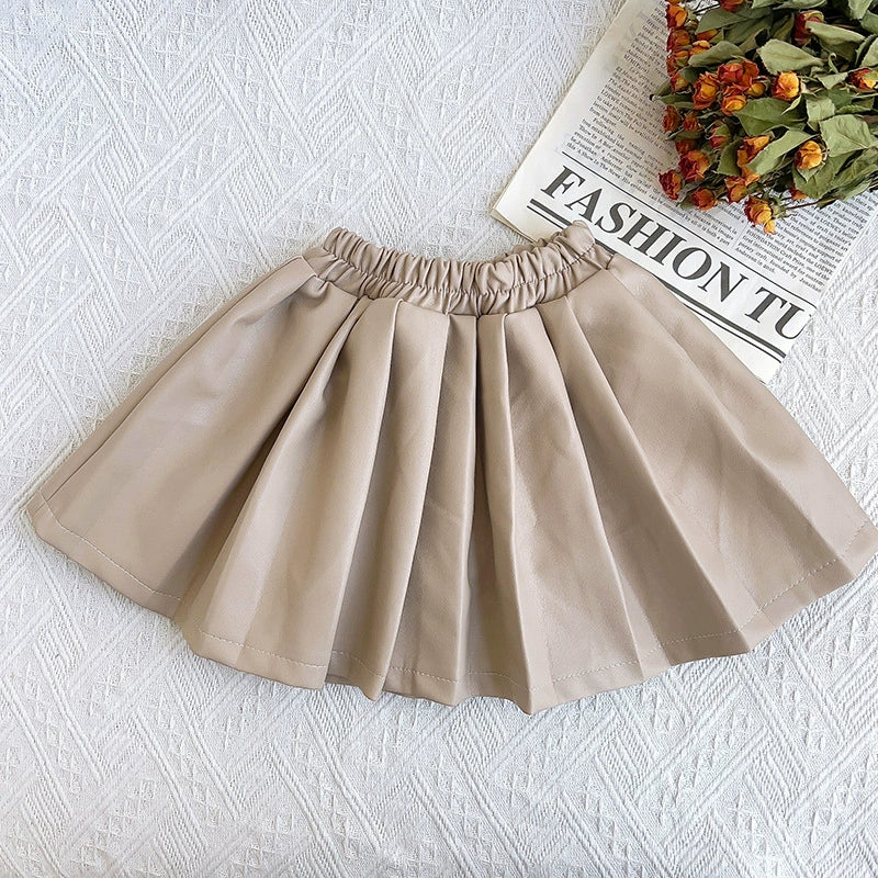 Gonna Plissé Eco-Pelle Baby Autunno/Inverno