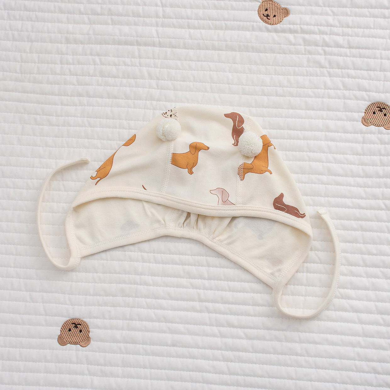 Cappellino Estivo  Neutro Neonato/ a con laccetti – Cagnolini